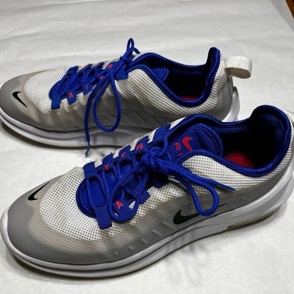 Nike Air, lace up, white with blue, women’s size 9 sneakers - Picture 2 of 8